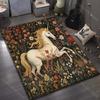 1PC Classic Print Unicorns and Flowers Carpet for Living Room Bedroom Bedside Sofa Table Floor Mat Home Area Rug Decoration