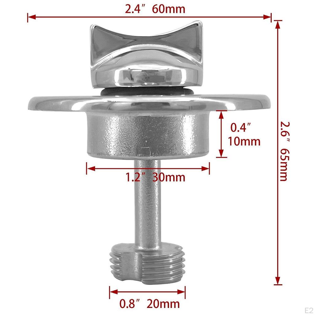 Marine Boat Drain Plug Stainless Steel Premium Spare Parts, Professional Accessory Portable Fits 1.2