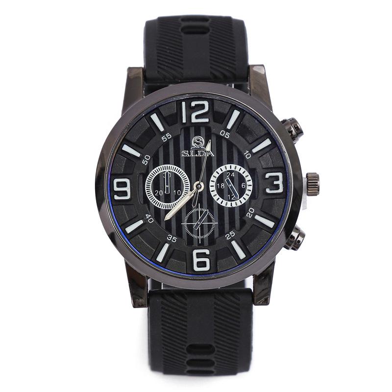 Hochwertige Lässige Herrenuhr, Personalisierte Trend-Quarzuhr, Vielseitige Mode-Herrenuhr mit Silikonarmband