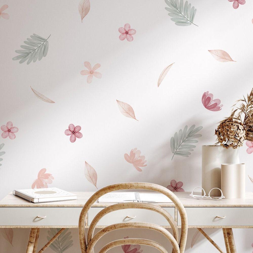 Watercolor Flowers Wall Stickers DIY Wall  Art New Decorative Decals  Home Decoration