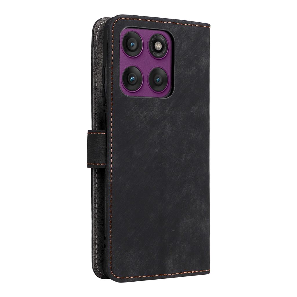 For Motorola Edge 60 Pro 5G Case Wallet RFID Blocking PU Leather Phone Cover Stand with Strap