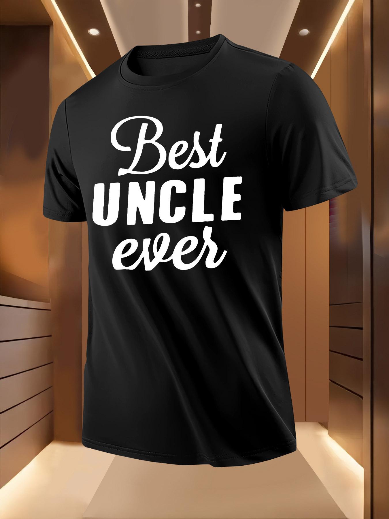Best Uncle Ever Graphic Tshirt - Casual Summer Short Sl... S