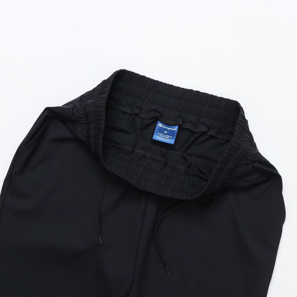Champion Cropped Tech UV Logo Pants, Weave® (CW-BS204), Women's, Black, Quick-Drying, Stretch, Protection, One-Point