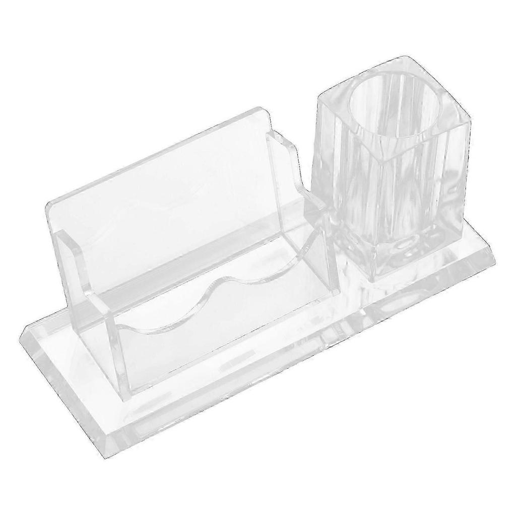 2026 Best!! Acrylic Business Card Holder for Desk with Transparent Design and Smooth Edges 4.7 x 2.8 x