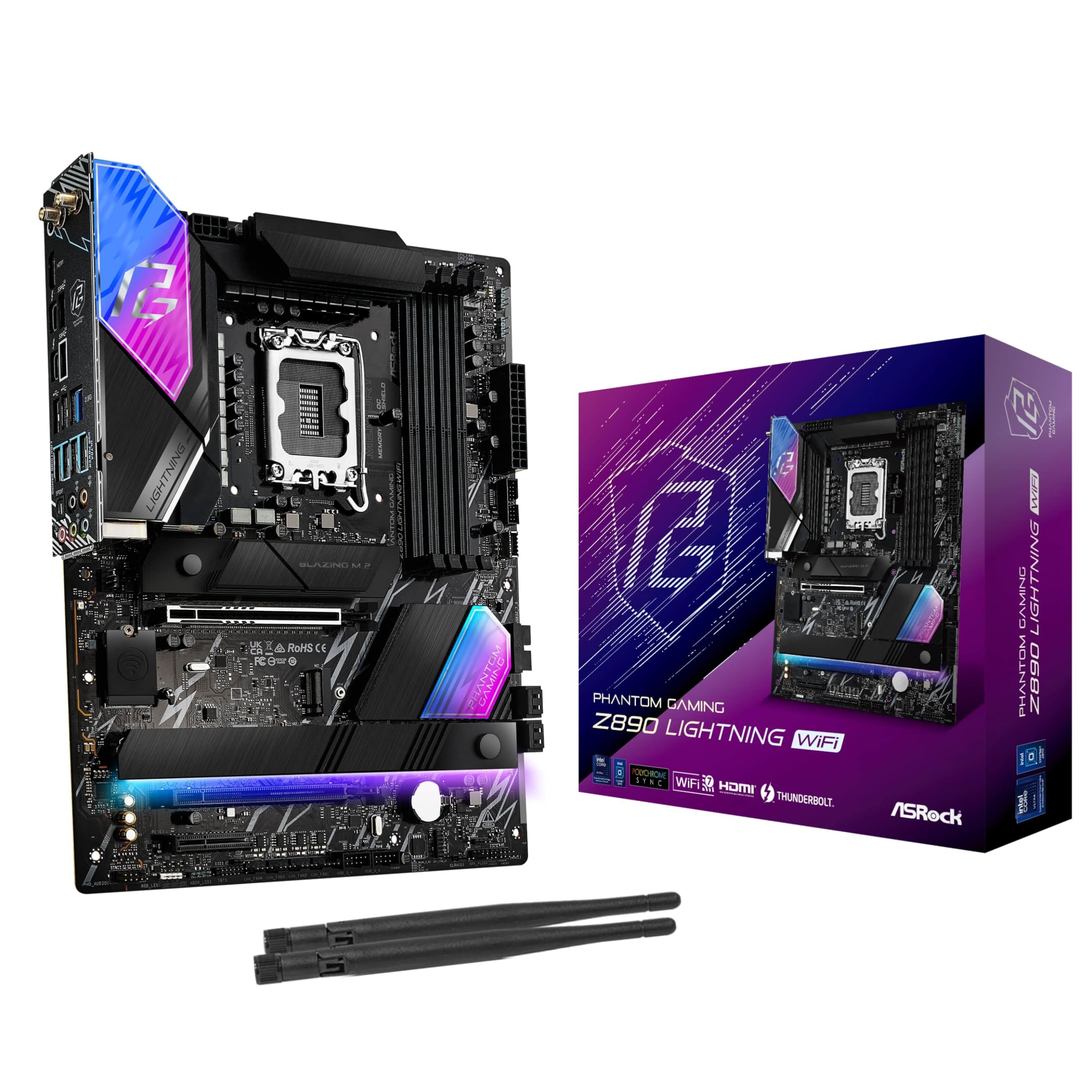 

Материнська плата ASRock Z890 Lightning WiFi Intel CPU Core Ultra Compatible Z890 Chipset DDR5 ATX Материнська плата Авторизований дистриб’ютор (LGA1851) [Вітчизняний