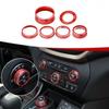 6x Headlight & Radio Air Con Controls Knob Ring Trim For Jeep Cherokee 2014-