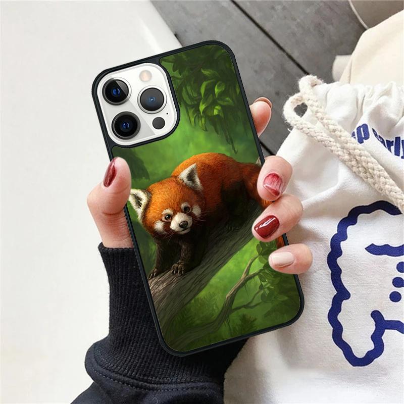 

Чехол для телефона Красная панда Милое животное Для iPhone 17 Air 15 16 Чехол 11 13 14 Pro Max 12 Plus Max Fundas iPhone 14pro max