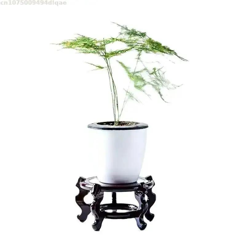 Solid Wood Flower Stand Flowerpot Base Fish Tank Stand Floor Standing Decorative Plant Stand Miniature Model Sculpture Base