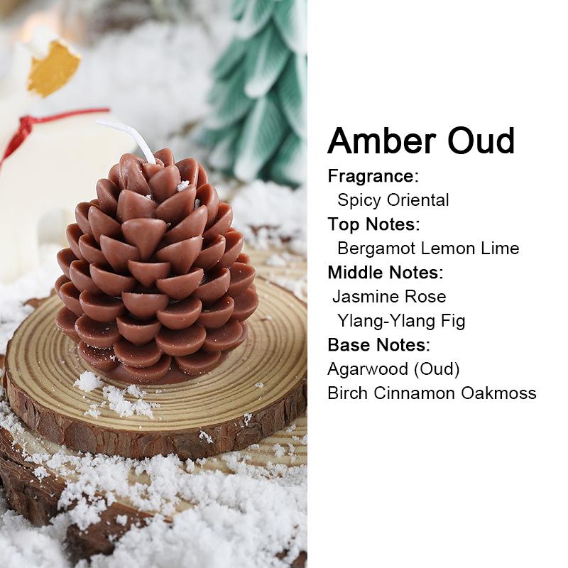 1PC Fragrance Ornaments Party Soybean Wax Blend Gifts Stereo Christmas Ornament Simulation Pine Cone Home Decor 2 Colors
