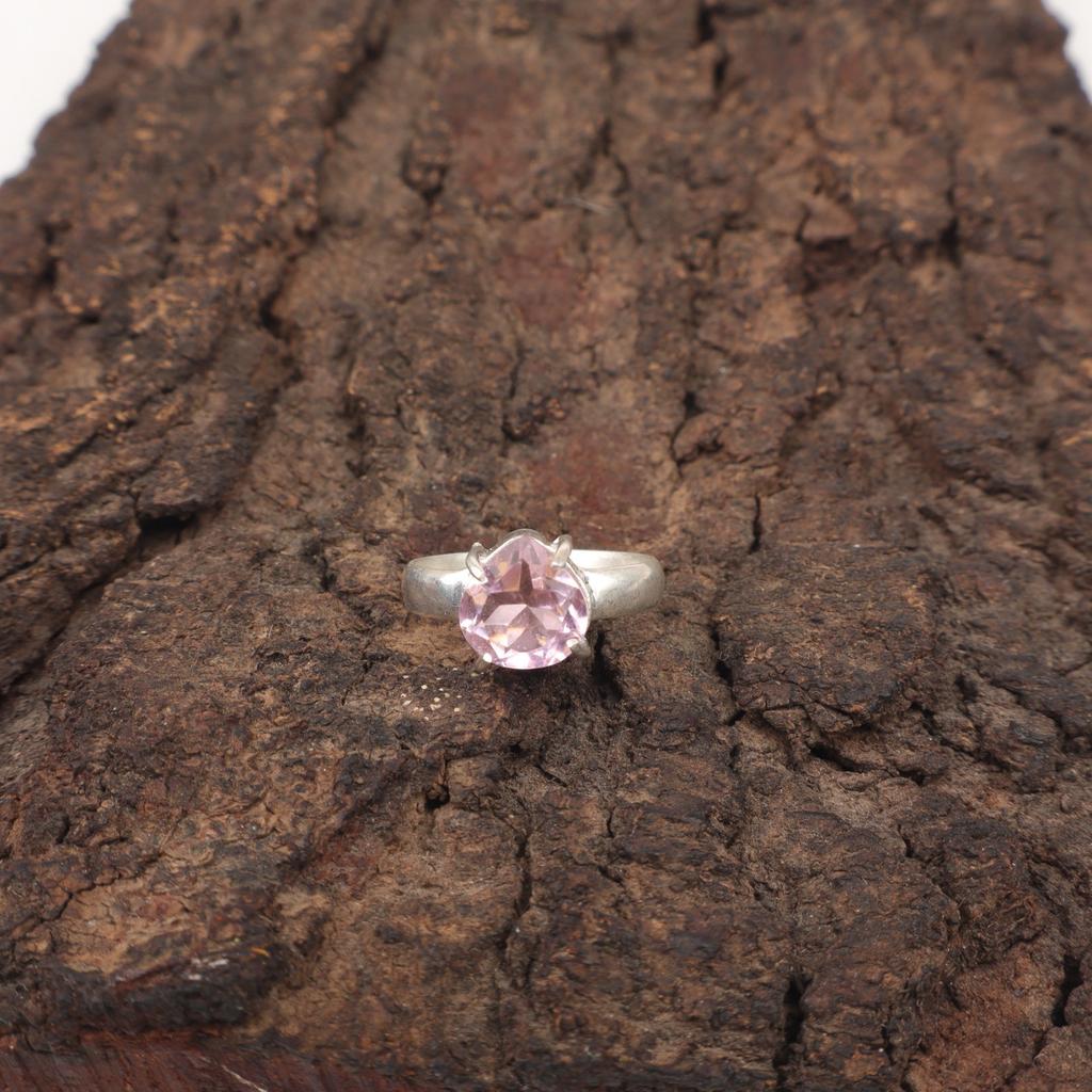 Sisters Day Deal Heart Morganite Gemstone Eternity Boho Ring Jewelry 925 Silver RR-43-18