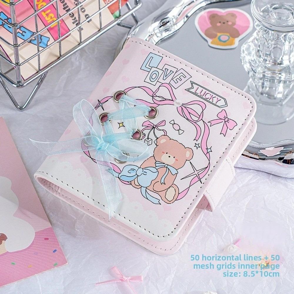 PU Taschennotizblock Horizontal karierter Notizblock Ballettstil Ballettband Notizbuch Studenten