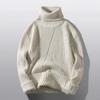 Men's Sweater High Neck Sweater Solid Color Slim Bottoming Sweater
