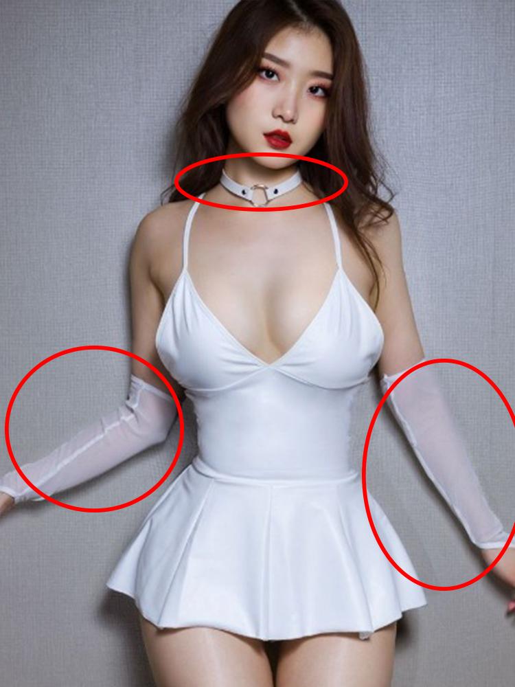 Sexy Wet Look PU Leather Dress Female Breast Exposing Bodysuit Hot Erotic Clubwear Sexy Elastic Latex Lingerie Cosplay Red Dress