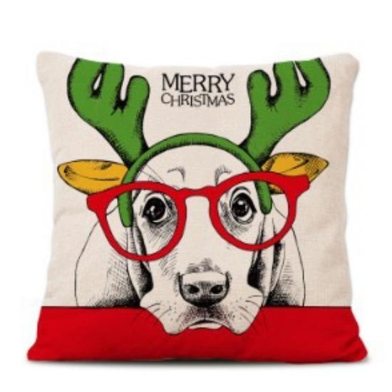 

Новая льняная рождественская наволочка подушка мультяшный элемент подушка автомобильная подушка диван 45 * 45CM (excluding core)