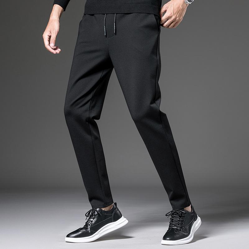 Casual Pants Men's Spring New Straight Pants Slim-fit Large Size Thin Trendy Fashion Solid Color Sweatpants Trousers