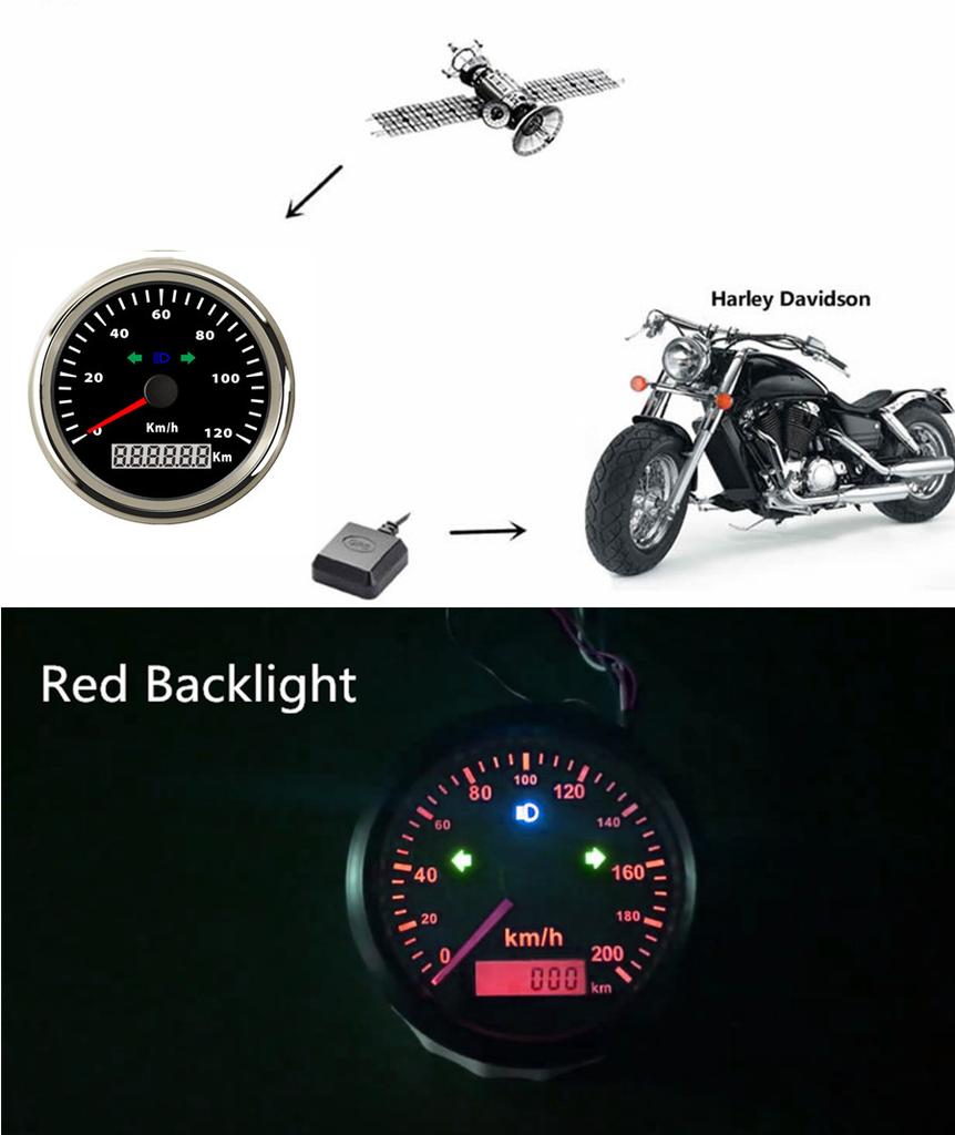 85mm LED GPS Speedometer with ODO Anti-fog Turn Signal for Motorcycle