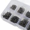500PCS High Carbon Steel Carp Fishing Hooks 10 Sizes Fly Fishing Hooks  Catfish Fishing