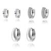 Inlaid Zircon Copper Ear Buckle, Electroplated Real Gold Creative Temperament Earrings 3 Pairs Of Earrings Set
