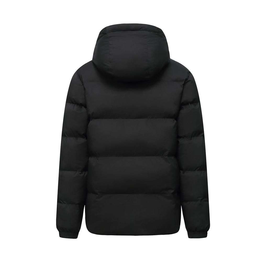 Li Ning Hřejivá mikina s kapucí Pohodlná Všestranná Bavlněná bunda s dlouhým rukávem Unisex bunda Černá AJMU291-1