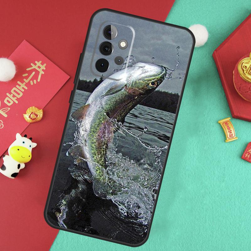 Vintage Trout Fishing Case For Samsung Galaxy A56 A36 A26 A16 A06 A13 A33 A53 A15 A35 A55 A34 A54 A12 A32 A52 A17