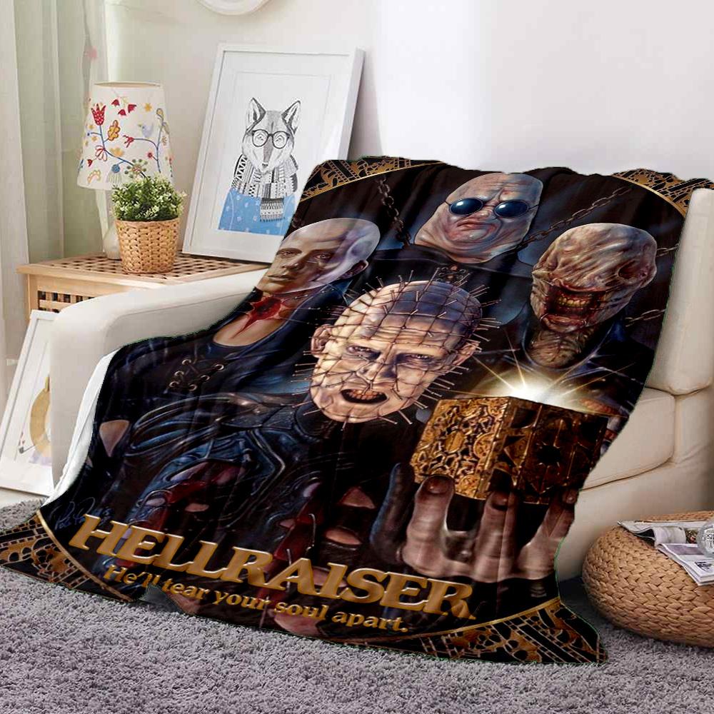 Hellraiser Horror Flannel Blanket Throw Blanket Soft Warm Sofa Bed Camping home Decor Unique Christmas Gift C92679