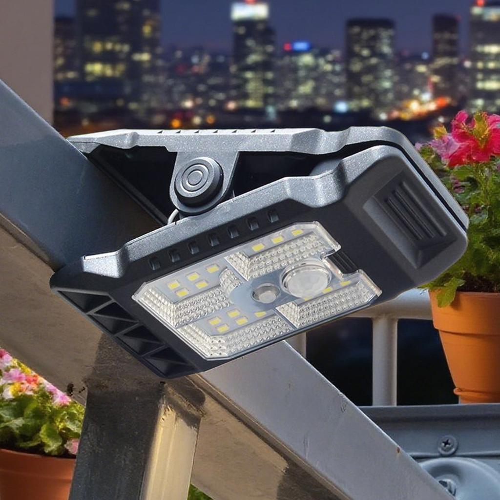 Clip on Solar Lights Outdoor Waterproof Motion Sensor Outdoor Solar Clip Light Portable COB /LED Lighting Garden Street Lighting