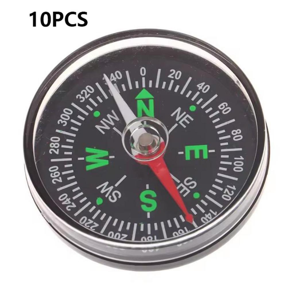 10pcs ABS Camping Pocket Compass 35MM Navigation Climbing Riding Gift New Handheld Compass