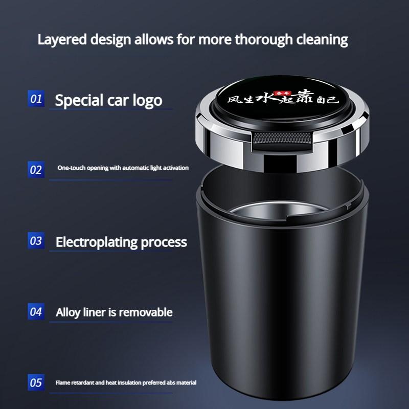 For BYD's Qin, Song, Han, Yuan and Tang Sea Dolphin Seal Destroyer 0507 vehicle-mounted ashtray Special Metal Inner liner