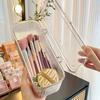 Clear Acrylic Makeup Organizer, Dust-Proof Flip Top Lid Storage for Brushes & Lipsticks. Portable Cosmetic Box.