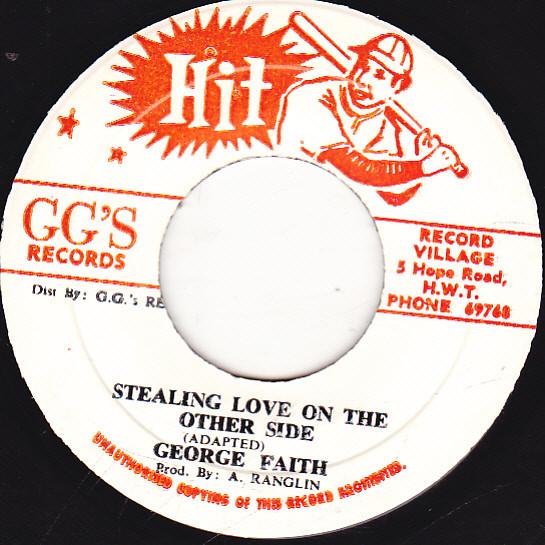 7inch Record GEORGE FAITH Stealing Love On The Other Side NONE Hit 1975 Jamaica Reggae Ska Dub Used