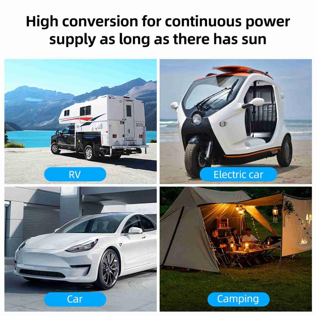 20 Watt 12 Volt Solar Panel Kit Monocrystalline Solar Panel + 60A PWM Charge Controller + Battery Clips 22percent  High