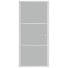 Interior Door 93 x 201.5 cm White Frosted Glass and Aluminum