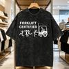 Forklift Certified Tshirt Summer Streetwear Tshirts Cotton Harajuku Tshirt For Man Short Sleeve Custom Diy Tops
