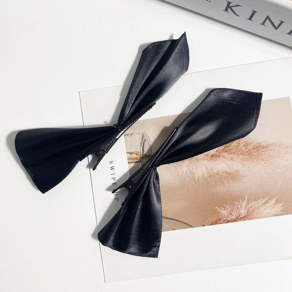 Bow hairpin ribbon hair accessories Korean temperament hair girl top clip headdress.