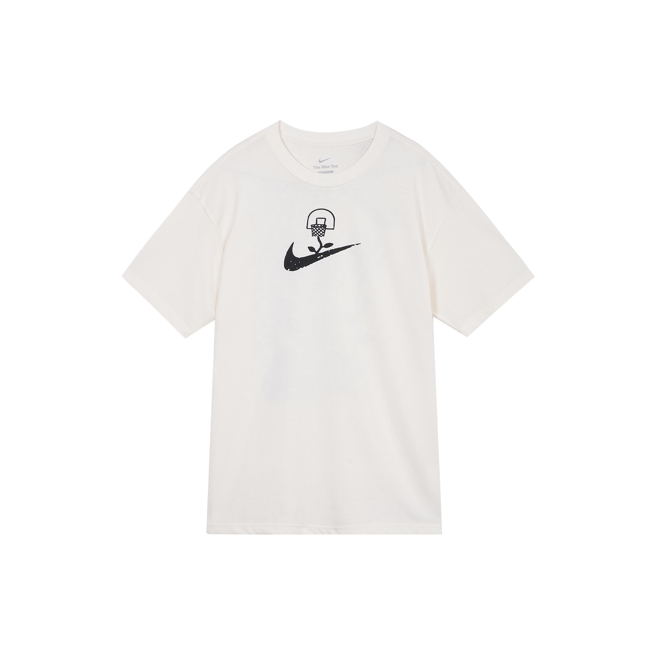 Men s Nike Logo Printing Pattern Pullover Casual Short Sleeve White T-Shirt DX3328-905 XXL