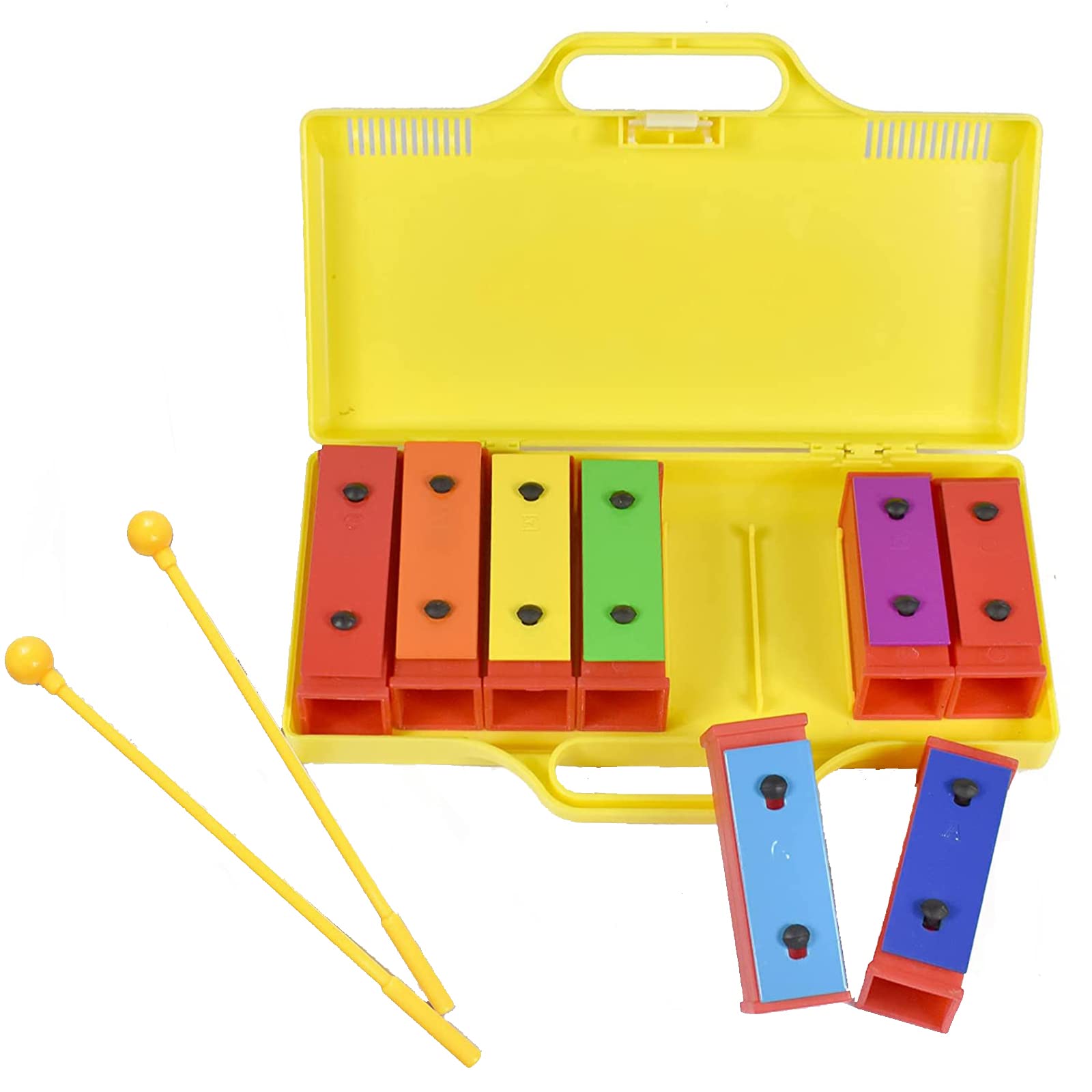 

ЭННБОМ 8-нотный металлофон, мини, красочная перкуссия с палочками, новогодний подарок