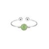 Hetian Jade Ring Temperament Guochao Passepartout Ring Simple, Fresh And Elegant Small Family Jasper Round Bead Open Ring