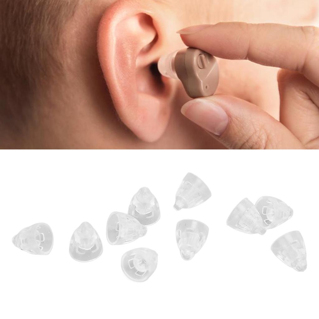 10pcs Sound Aids Domes for Minifit Anti Static Reusable Single Layer Silicone Open Vented Earplug Re