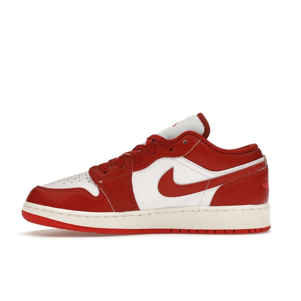 Air Jordan 1 Low SE GS Dune Red Kids Sneakers White Lobster Sail FJ3465-160