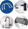 12" Braided Stainless Steel Faucet Supply Lines 3 8" Comp X 1 2" FIP Water Hose Connector for Bathroom Kitchen Sink 2-Piece Set