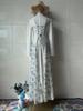 2025 Spring Long-Sleeved Floral Print Dress - European and American Style, Round Neck, Long Skirt