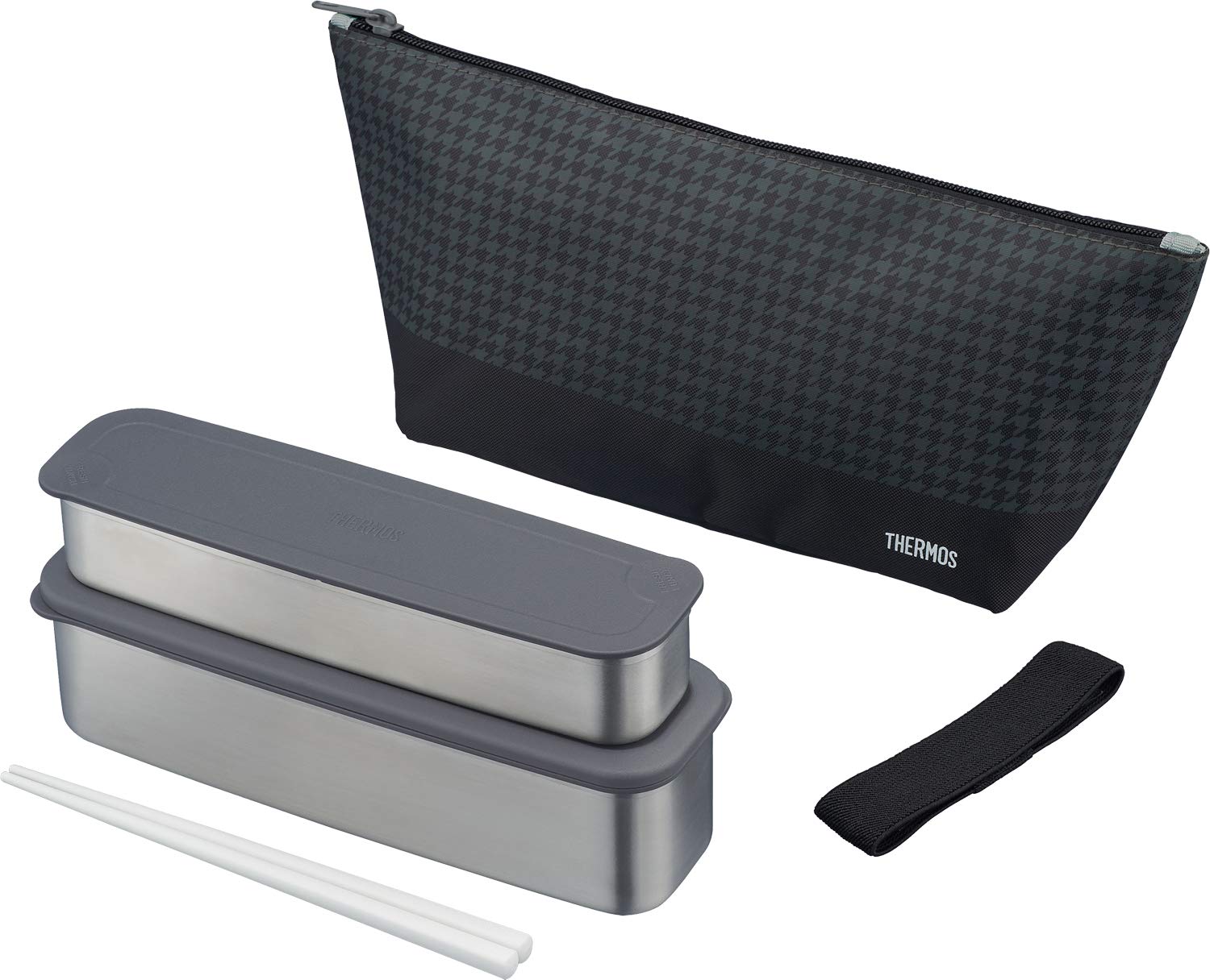 

Ланч-бокс THERMOS Black Check Upper Fresh Lunch Box BKC Контейнер/300 мл/Нижний контейнер/515 мл DSA-803W