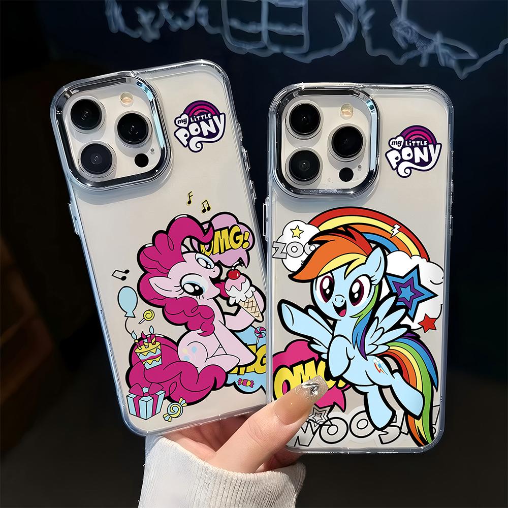 Cute cartoon My Little Pony Phone Case For iPhone 17 16e 16 15 14 13 12 11mini Pro Max X XR XSMAX 8 7 Air Plus Transparent Cover