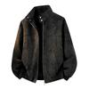 Men's Trendy PU Leather Stand Collar Jacket - Casual, Waterproof & Windproof Hong Kong Style Coat