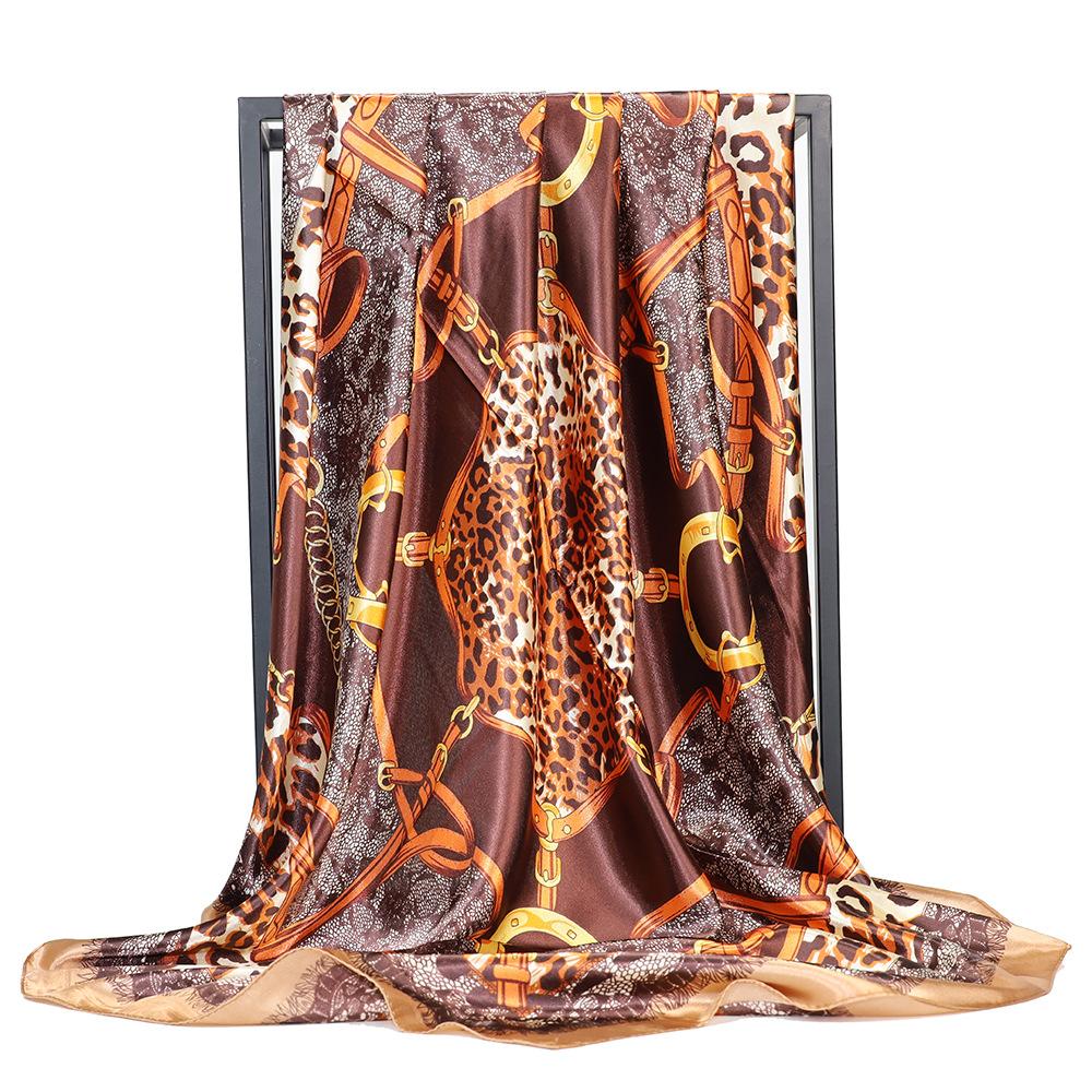 Vysoce kvalitní luxusní hedvábné šátky čelenka Šály Šála na krk pro ženy Řetízek Hedvábný šátek Dámská ozdobná šála