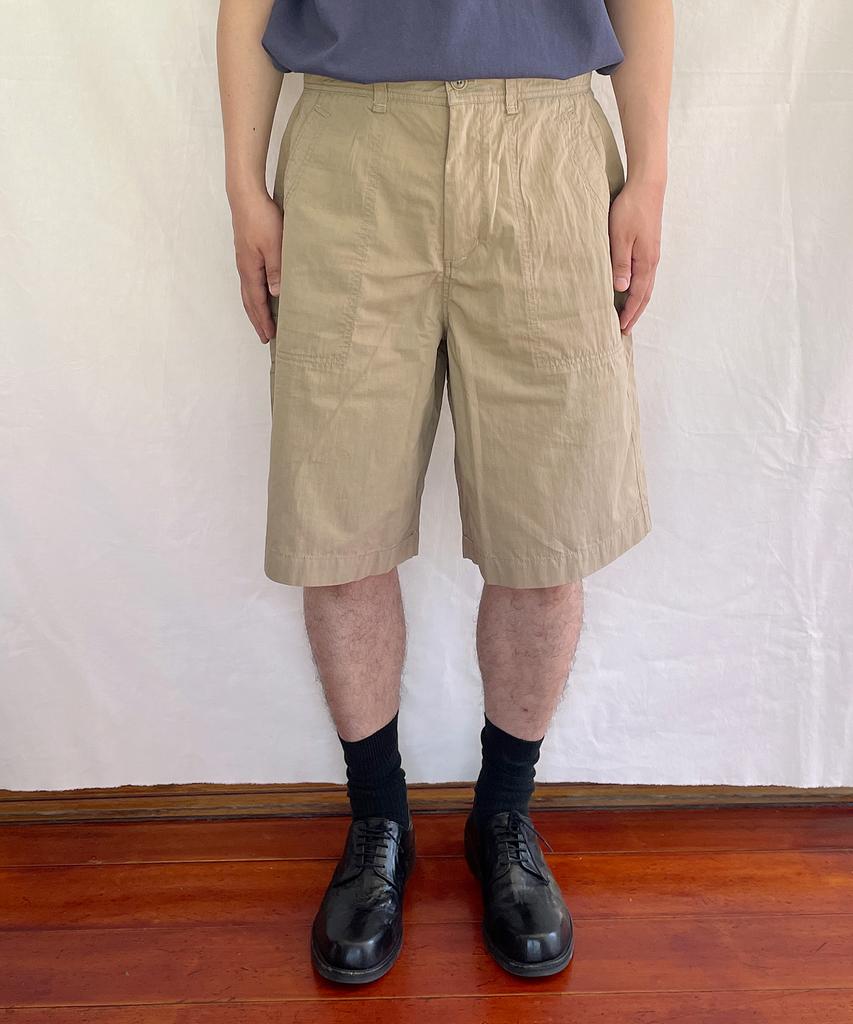 YOUNEEDGARMENTS Utility Ripstop Fatigue Shorts (Beige)