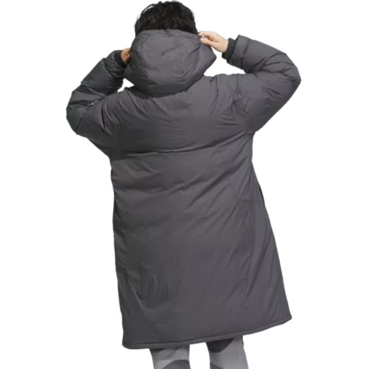 Adidas Fustl P Djk Lon Water-Resistant Long Warm Sports Casual Hooded Down Jacket Men Jackets Dark-Gray JM6177