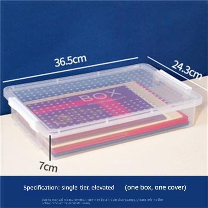 

Multifunctional Box Household Register Important Document Passport Finishing Box Storage Box Multi-Layered Material File Folder Bag Blue Gray Pink One Layer of Id Storage Box