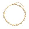 SHIXIN Boho Starfish Short Choker Necklace for Men Trendy Imitation Pearl Acrylic Beaded Necklace Male Summer Beach Neck Jewelry