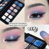 Fresh Korean Makeup Blue Purple Cut-off Makeup 18 Color Eyeshadow Plate Matte Pearlescent Purple Makeup Plate for Students Beginners